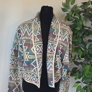New Identity Geometric Patterned Women's Jacket